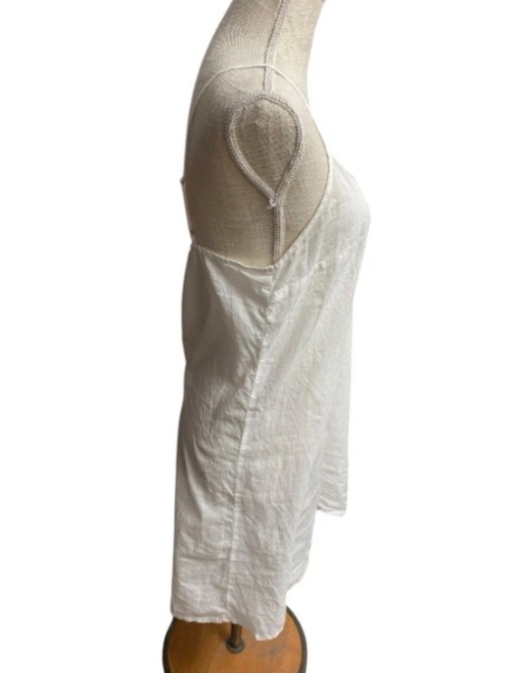 GAP x DOEN Dress Size M White Cotton Slip Cami Mini Chemise Sleeveless Lounge - Picture 2 of 5